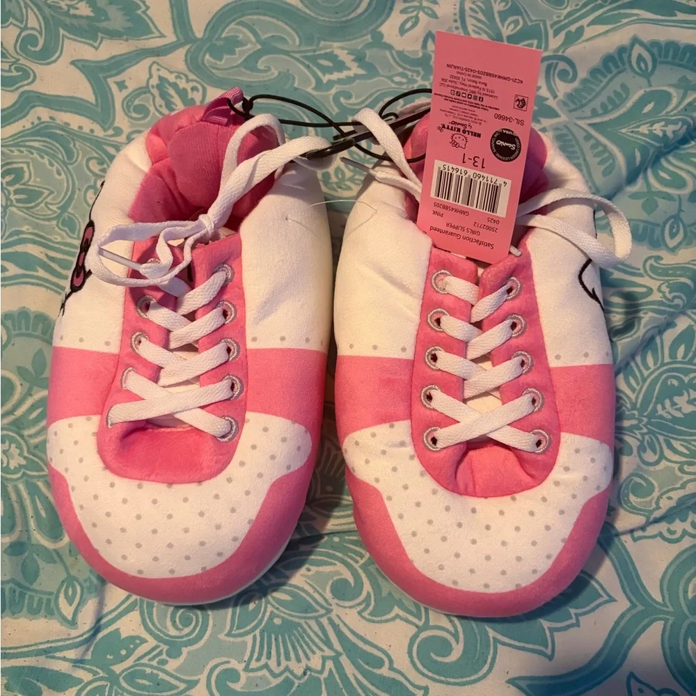 Kids Pink‎ and White Lace-Up Sneakers
